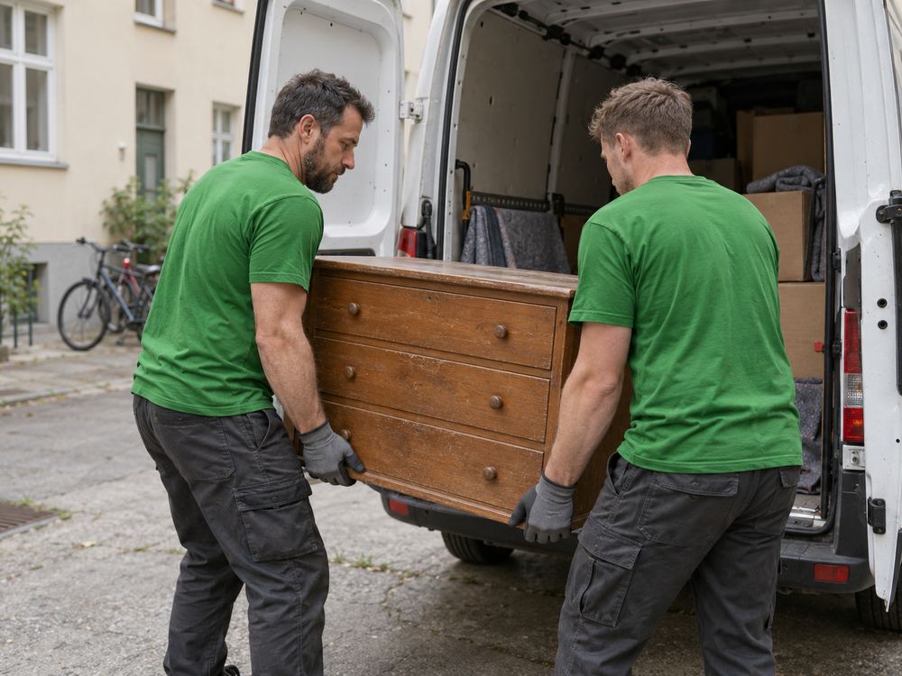 Unser Team beim Verladen – Platzprofis.at